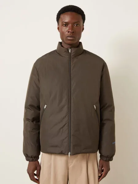 Jil Sander Péřové Bundy tmavě hnědá