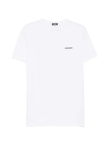 Tricou Dsquared2 cu imagine cu decolteu rotund alb