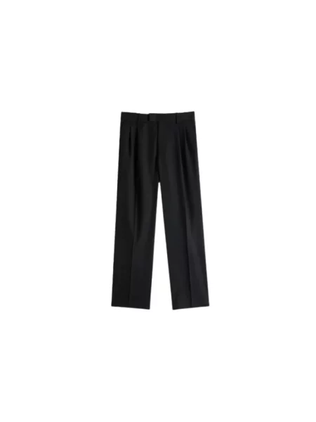 Drôle de Monsieur spodnie z domieszką wełny Le Pantalon Golfeur proste czarny