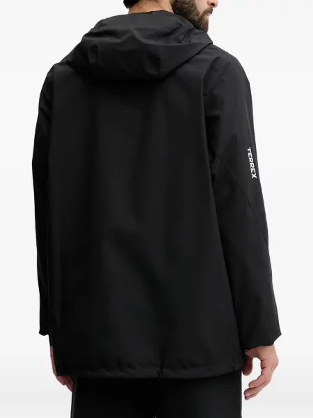 Geacă Adidas cu șireturi din piele de căprioară alb