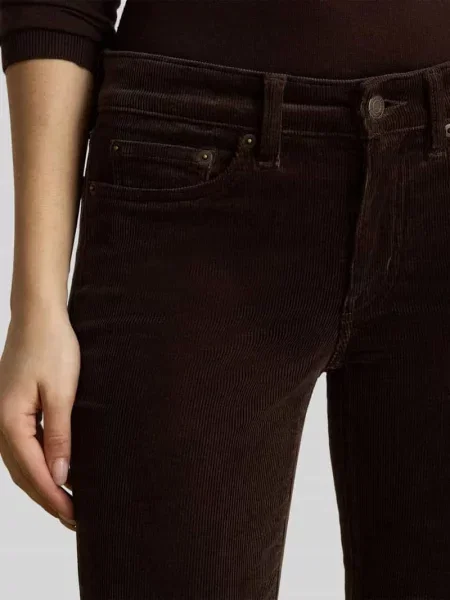 Spodnie z prostymi nogawkami z mieszanki bawełny Lauren Ralph Lauren