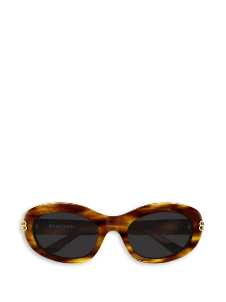 Ochelari de soare ovali Balenciaga Eyewear maro