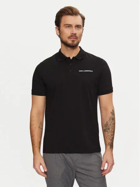 KARL LAGERFELD Polo marškinėliai Juoda balta