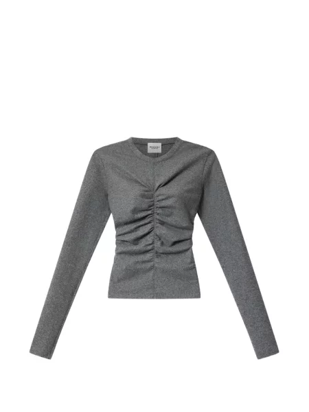 Lung top Marant Etoile cu volane gri