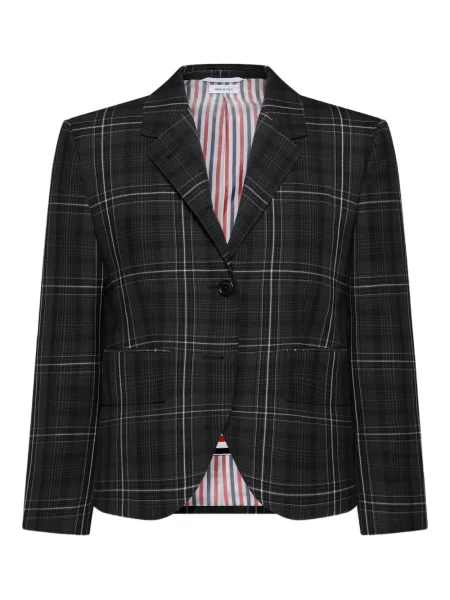 Sacou Thom Browne în carouri negru