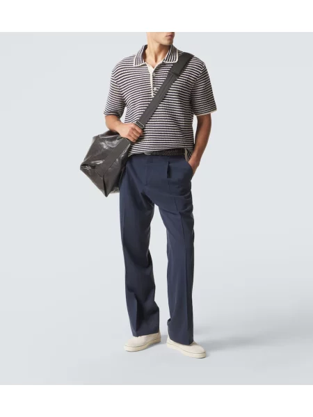 Ριγέ polo Orlebar Brown μπλε