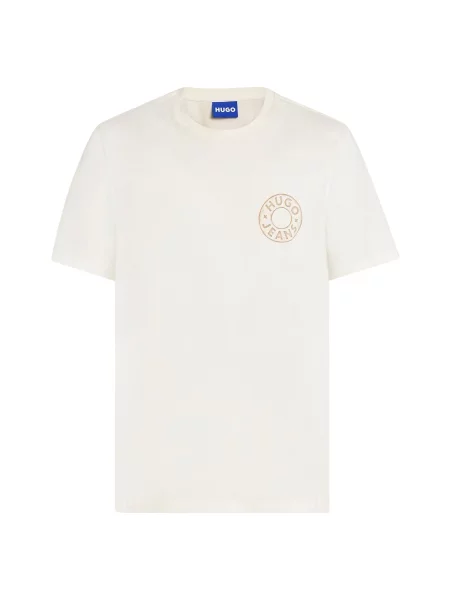 HUGO Tricou Nemodo crem / lână alb