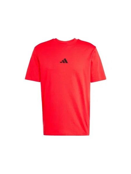 Majica Adidas od jersey s autogramom crvena