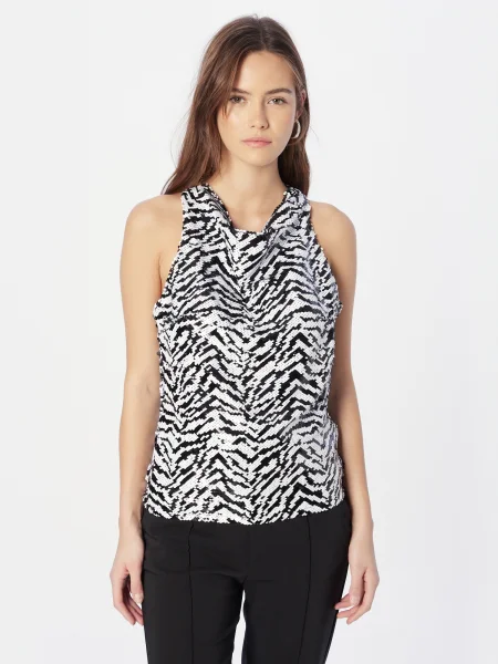 River Island Blúz fekete / fehér