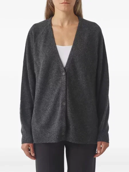 Cardigan Max Mara cu decolteu în V gri