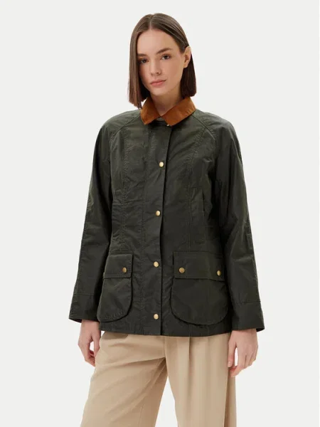 Barbour Geacă Beadnell Wax verde