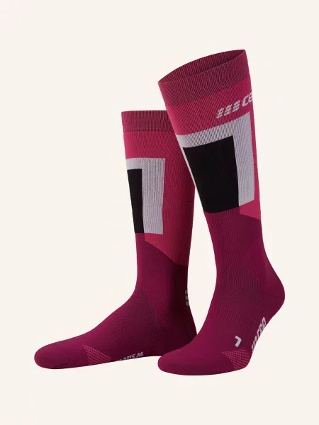 Cep Lyžařské Ponožky Thermo Compression pink/purple fialové