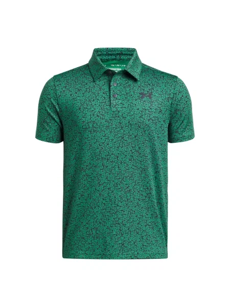 Tricou polo copii Under Armour verde
