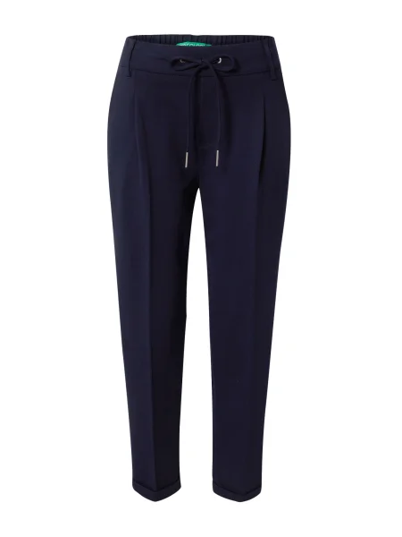 UNITED COLORS OF BENETTON Hlače s naborima mornarsko plava