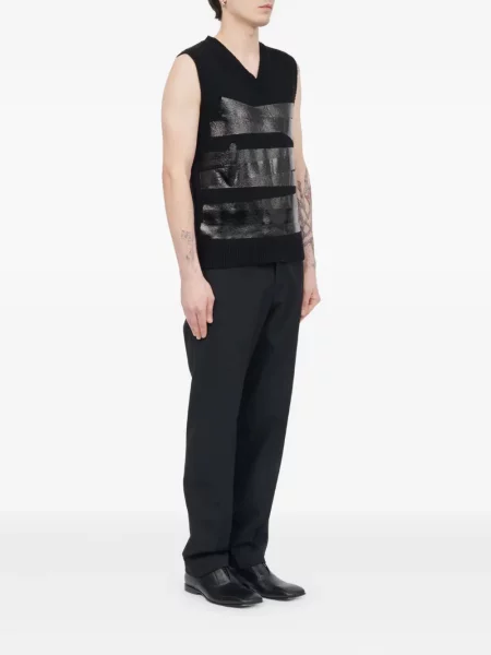 Vestă Mm6 Maison Margiela de lână negru
