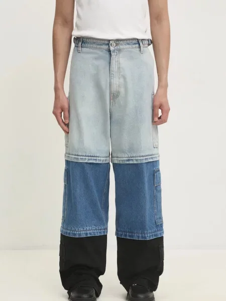 Τζιν παντελόνι VETEMENTS Deconstructed Triple Cargo μπλε