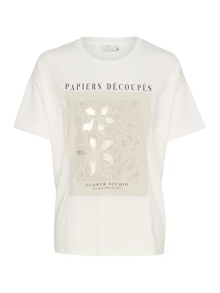 Kaffe Tricou Fin negru / natural alb