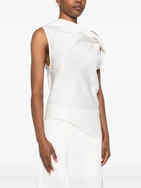 Top Marques'almeida asymetryczny biały