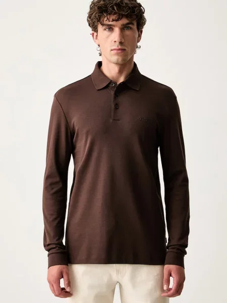 Tricou polo Boss maro