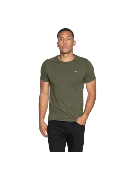 T-shirt z wyhaftowanym logo Levi's zielona