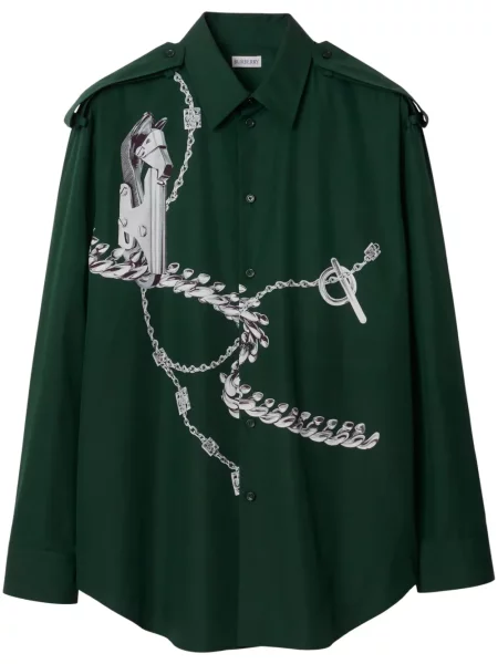 Риза Burberry зелено