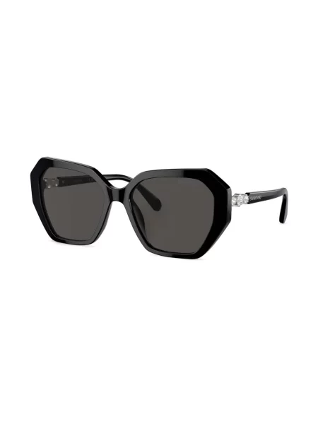 Ochelari de soare Swarovski cu imprimeu geometric negru