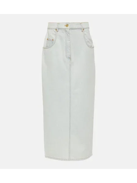 Fustă din denim Nina Ricci albastru