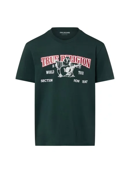 True Religion Koszulka Mężczyźni S zielony