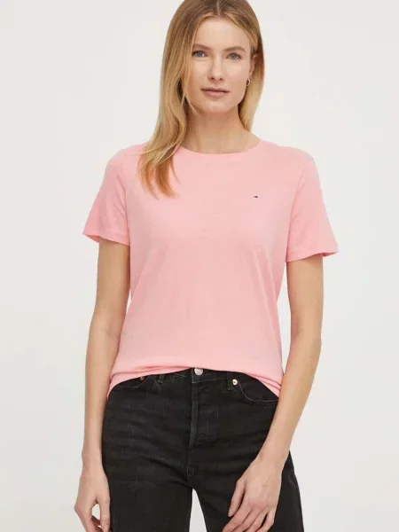 Tommy Jeans tričko růžové