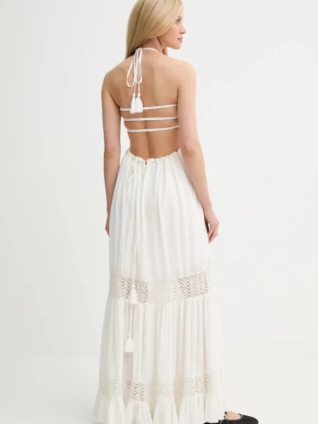 Answear Lab rochie maxi evazati alb