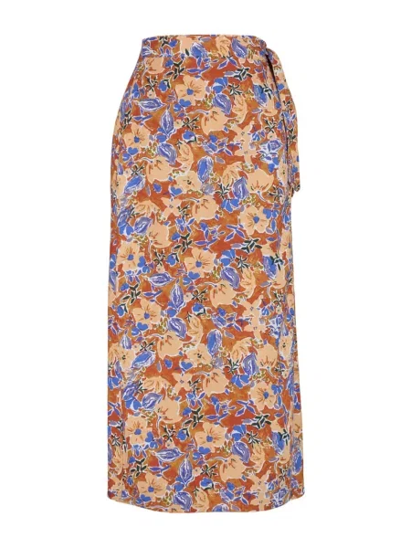 Trendyol Fustă albastru / portocaliu pastel / portocaliu închis / murdar alb