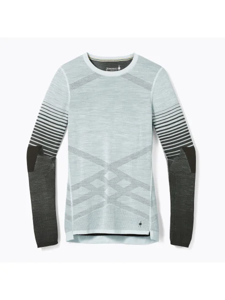 Olcsóbban. Női termál póló Smartwool Intraknit Thermal Merino Base Layer mintás Crew türkiz Méret: XS kék