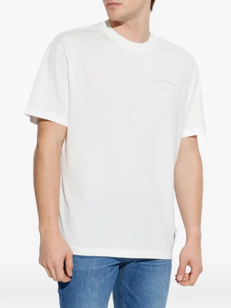 Tricou Eleventy cu imagine alb