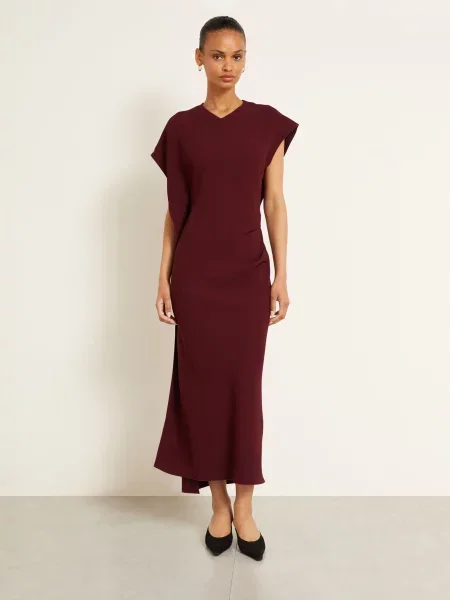 Victoria Beckham Večerní Šaty Victoria tmavě červená