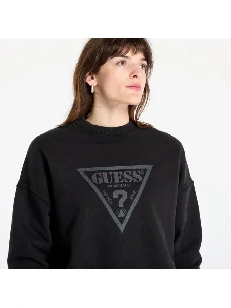 Суитчър Guess Originals с принт черно