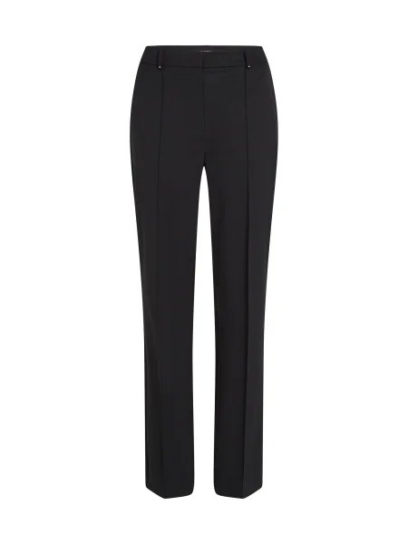 Karl Lagerfeld pantaloni din lână lat high waist negru