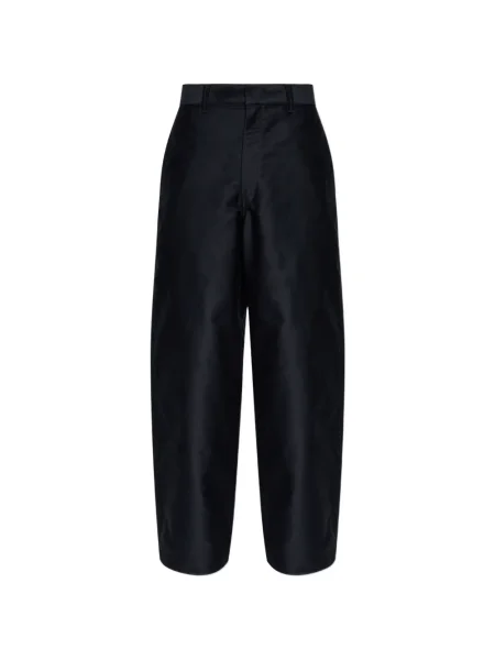 Pantaloni Lemaire cu buzunare cu nasturi negru