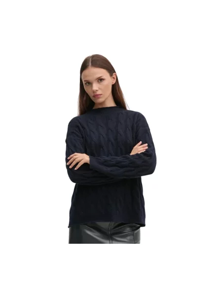 Sweter Benetton wełniany niebieski