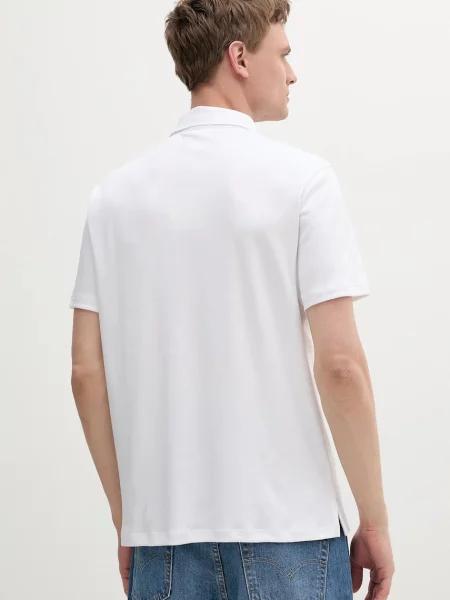 Μπλουζάκι πόλο Calvin Klein ανδρικό άσπρο λευκό