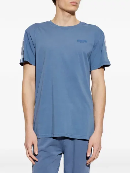Tricou Moschino cu autograf albastru