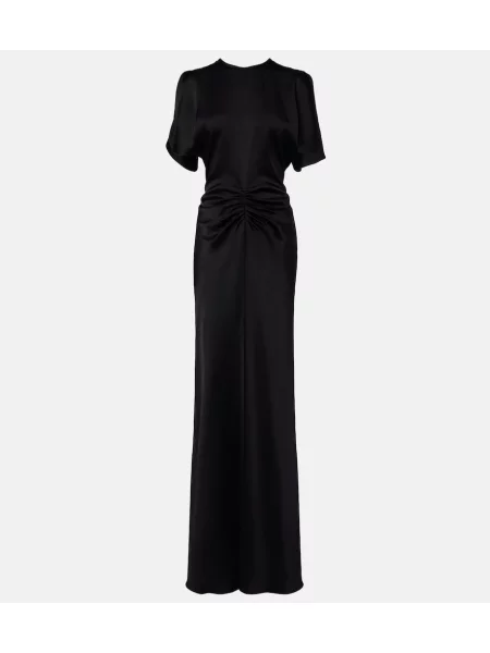 Rochie Victoria Beckham din satin negru