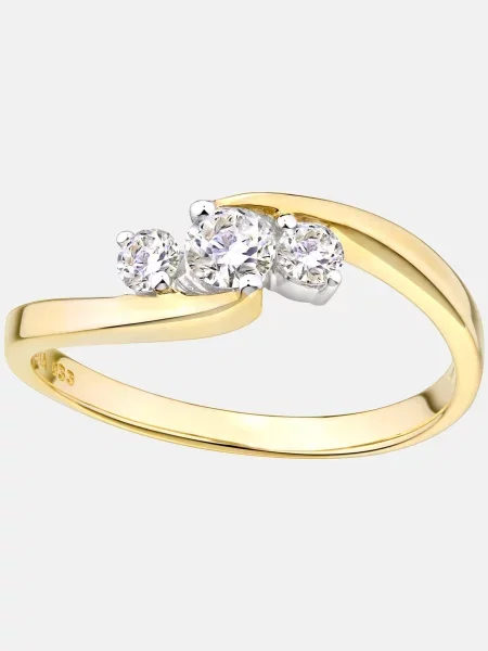 DIAMANT LETERNEL Inele Trilogie auriu