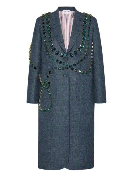 Palton Thom Browne cu imagine albastru