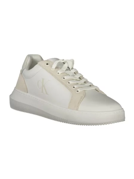Lniane trampki Calvin Klein białe