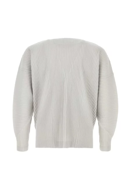 Ζακέτα Homme Plissé Issey Miyake με λαιμόκοψη v γκρι