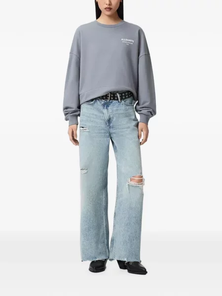 Hanorac Allsaints cu imagine albastru
