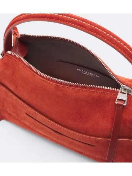 Top Jw Anderson din piele de căprioară portocaliu