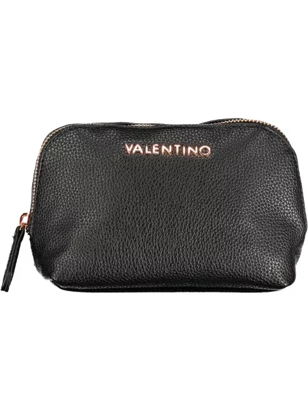 Lniana kosmetyczka Valentino By Mario Valentino czarna