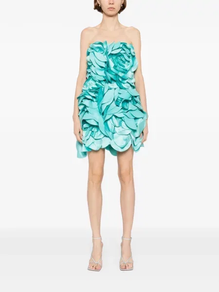Rochie mini Saiid Kobeisy cu model floral de costum albastru