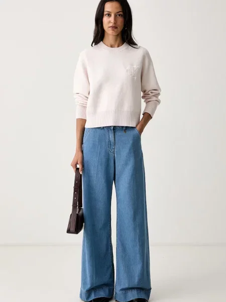 Calvin Klein Jeans svetr dámský s příměsí vlny růžový